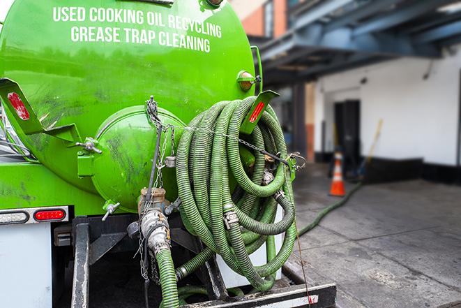 industrial pump clearing a grease trap in Chester